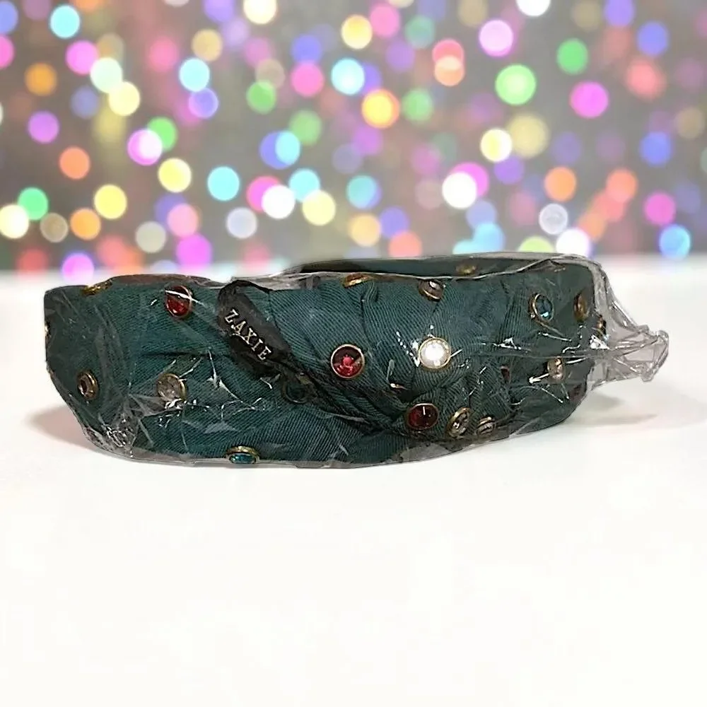 ZAXIE by Stefanie Taylor - Padded Jewel Headband - GREEN NWT MSRP $48